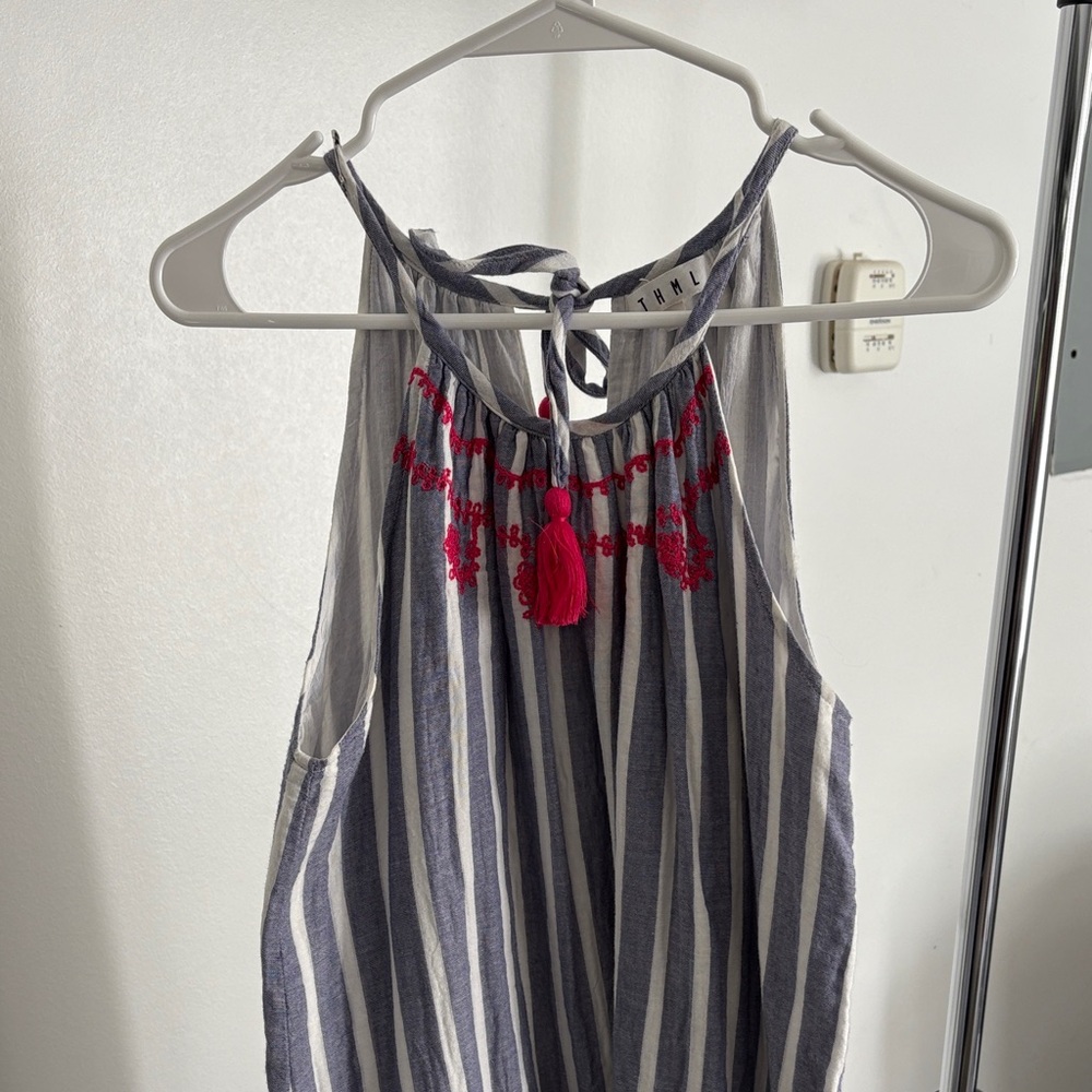 THML Summer Dress in Blue and White Stripe
